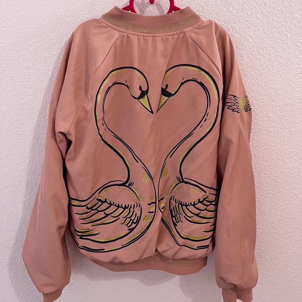 Big Girls Macy’s reversible bomber jacket size large